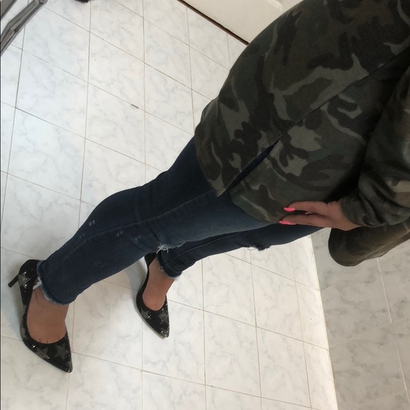 CAMO COWL NECK TUNIC TOP - Picture 5 of 7